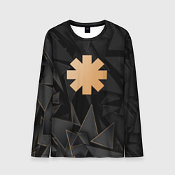 Лонгслив мужской Red Hot Chili Peppers golden poly, цвет: 3D-принт