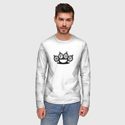 Лонгслив мужской Five Finger Death Punch white poly, цвет: 3D-принт — фото 2