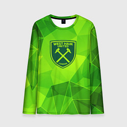 Лонгслив мужской West Ham green poly, цвет: 3D-принт