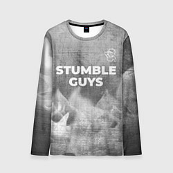 Лонгслив мужской Stumble Guys - grey gradient посередине, цвет: 3D-принт