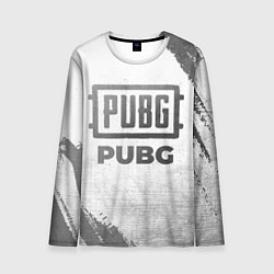 Мужской лонгслив PUBG - white gradient