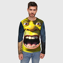 Лонгслив мужской Шрек орет, цвет: 3D-принт — фото 2