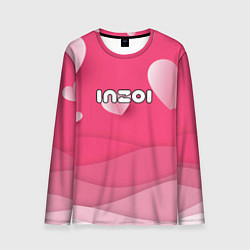 Лонгслив мужской Inzoi розовые сердечки, цвет: 3D-принт