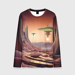 Лонгслив мужской Фантастический инопланетный город, цвет: 3D-принт