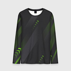 Лонгслив мужской Color black green, цвет: 3D-принт