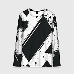 Лонгслив мужской Color black white, цвет: 3D-принт