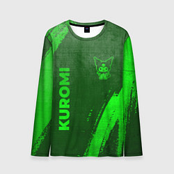 Мужской лонгслив Kuromi - green gradient вертикально