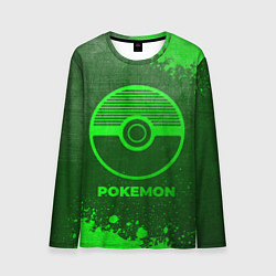 Лонгслив мужской Pokemon - green gradient, цвет: 3D-принт