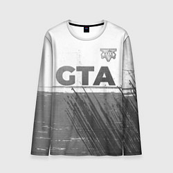 Мужской лонгслив GTA - white gradient посередине