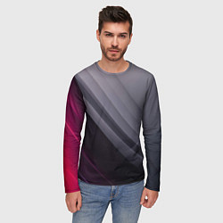 Лонгслив мужской Color black grey, цвет: 3D-принт — фото 2