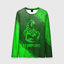 Лонгслив мужской Scorpions - green gradient, цвет: 3D-принт