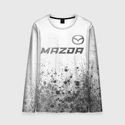 Мужской лонгслив Mazda - white gradient посередине