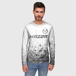 Лонгслив мужской Mazda - white gradient посередине, цвет: 3D-принт — фото 2