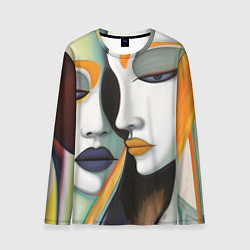 Мужской лонгслив Абстракция с девушками