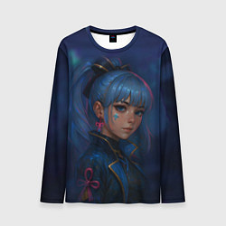 Лонгслив мужской Камисато Аяка киберпанк, цвет: 3D-принт