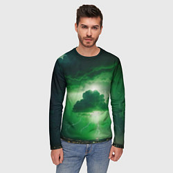Лонгслив мужской Зелёный гром, цвет: 3D-принт — фото 2