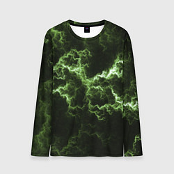 Лонгслив мужской Lightning green glow, цвет: 3D-принт