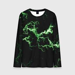 Лонгслив мужской Lightning green glow, цвет: 3D-принт