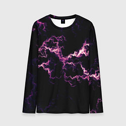 Лонгслив мужской Lightning pink glow, цвет: 3D-принт