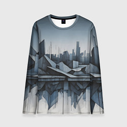 Мужской лонгслив Небоскребы и скалы