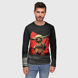 Лонгслив мужской Меленький Йода, цвет: 3D-принт — фото 2
