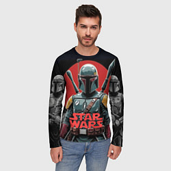 Лонгслив мужской Boba Fett звездные войны, цвет: 3D-принт — фото 2