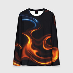 Мужской лонгслив The color is fire orange
