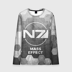 Лонгслив мужской Mass Effect - grey gradient, цвет: 3D-принт