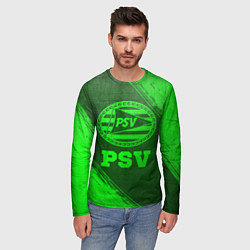 Лонгслив мужской PSV - green gradient, цвет: 3D-принт — фото 2