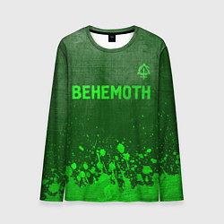 Лонгслив мужской Behemoth - green gradient посередине, цвет: 3D-принт