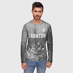 Лонгслив мужской Sabaton - grey gradient посередине, цвет: 3D-принт — фото 2