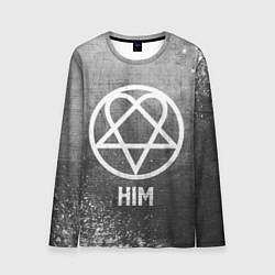 Лонгслив мужской HIM - grey gradient, цвет: 3D-принт