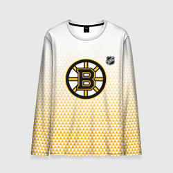 Лонгслив мужской Бостон Брюинз - светлый градиент, цвет: 3D-принт