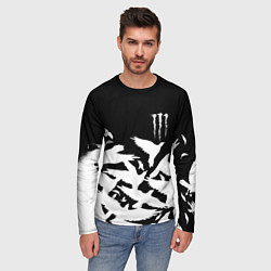 Лонгслив мужской Monster energy crow, цвет: 3D-принт — фото 2