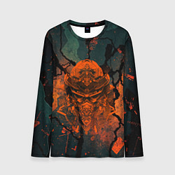 Лонгслив мужской Шлем кибернетического самурая, цвет: 3D-принт