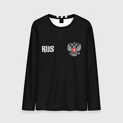 Мужской лонгслив Россия три полоски