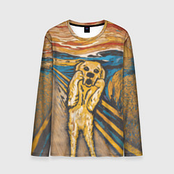 Лонгслив мужской Крик - Пёс, цвет: 3D-принт