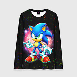 Мужской лонгслив Sonic in space