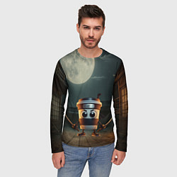 Лонгслив мужской Капучино Ассассино мем, цвет: 3D-принт — фото 2