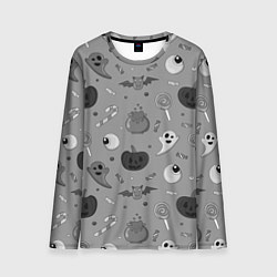 Лонгслив мужской Halloween grey, цвет: 3D-принт