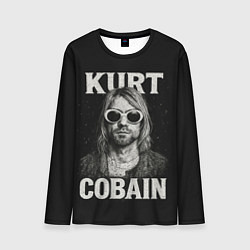 Лонгслив мужской Курт Кобейн - гранж-арт, цвет: 3D-принт