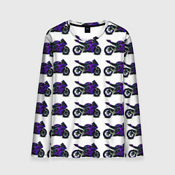 Лонгслив мужской Motorcycle purple gloss, цвет: 3D-принт