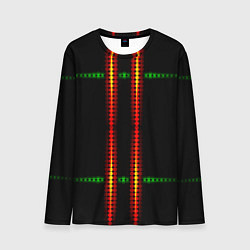 Мужской лонгслив Neon black green circles