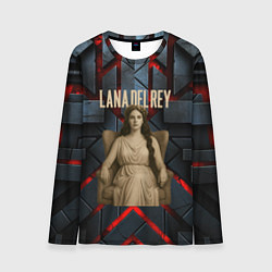 Лонгслив мужской Lana Del Rey в греческом стиле на троне, цвет: 3D-принт
