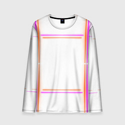 Лонгслив мужской Neon white orange pink, цвет: 3D-принт