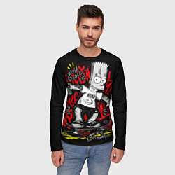 Лонгслив мужской Барт в татуировках, цвет: 3D-принт — фото 2