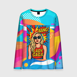 Лонгслив мужской Леди Гага в стиле комиксов, цвет: 3D-принт