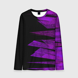 Мужской лонгслив Color purple black stripes