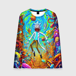 Лонгслив мужской Кошмарный сон Рика Санчеса - нейроарт фантазия, цвет: 3D-принт