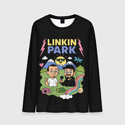 Лонгслив мужской Линкин Парк мультяшный стиль, цвет: 3D-принт